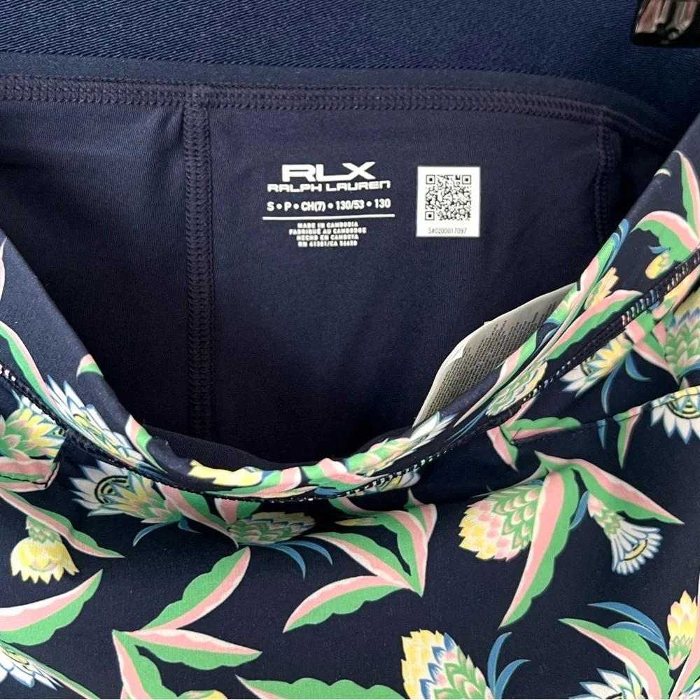 Girls RLX Ralph Lauren Floral Performance Golf/Tennis Skort | S (7) | Navy NWT